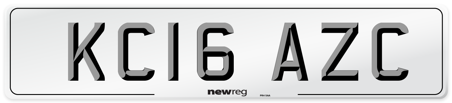 KC16 AZC Number Plate from New Reg